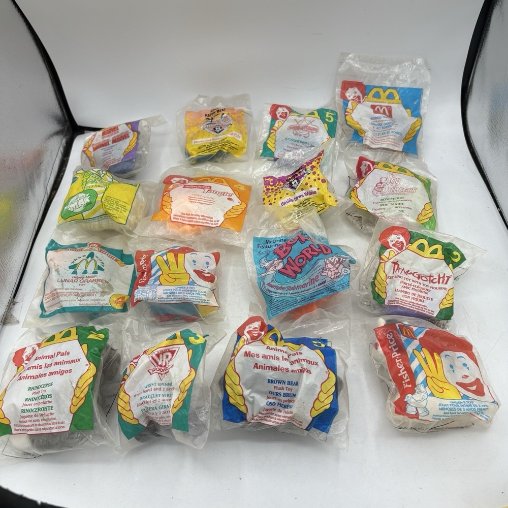 Vintage McDonald's Happy Meal Kids Toys Sealed Mixed Lot of 16